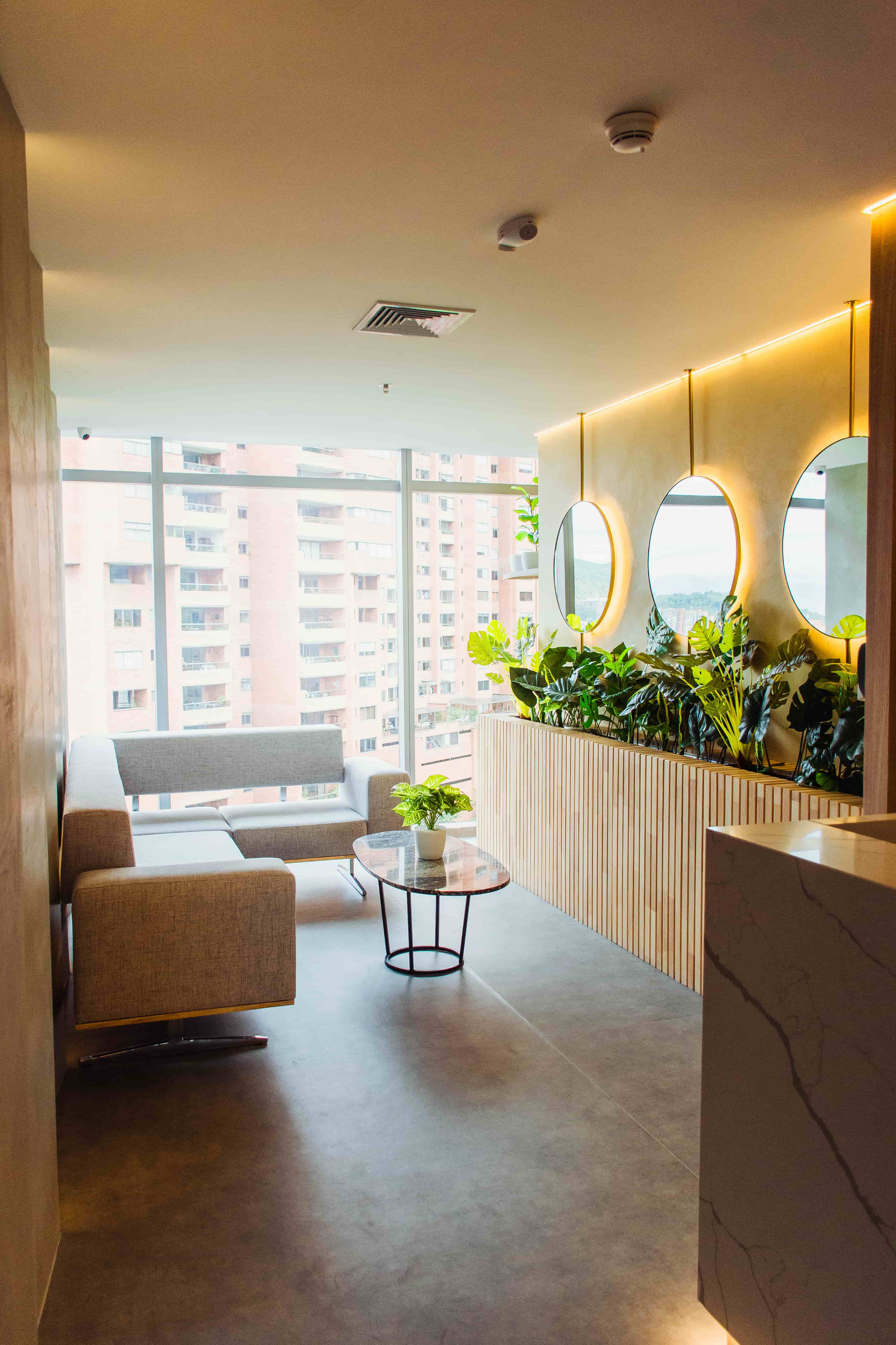 Modern dental operatory with city view — Colombia Care Dental, Medellín